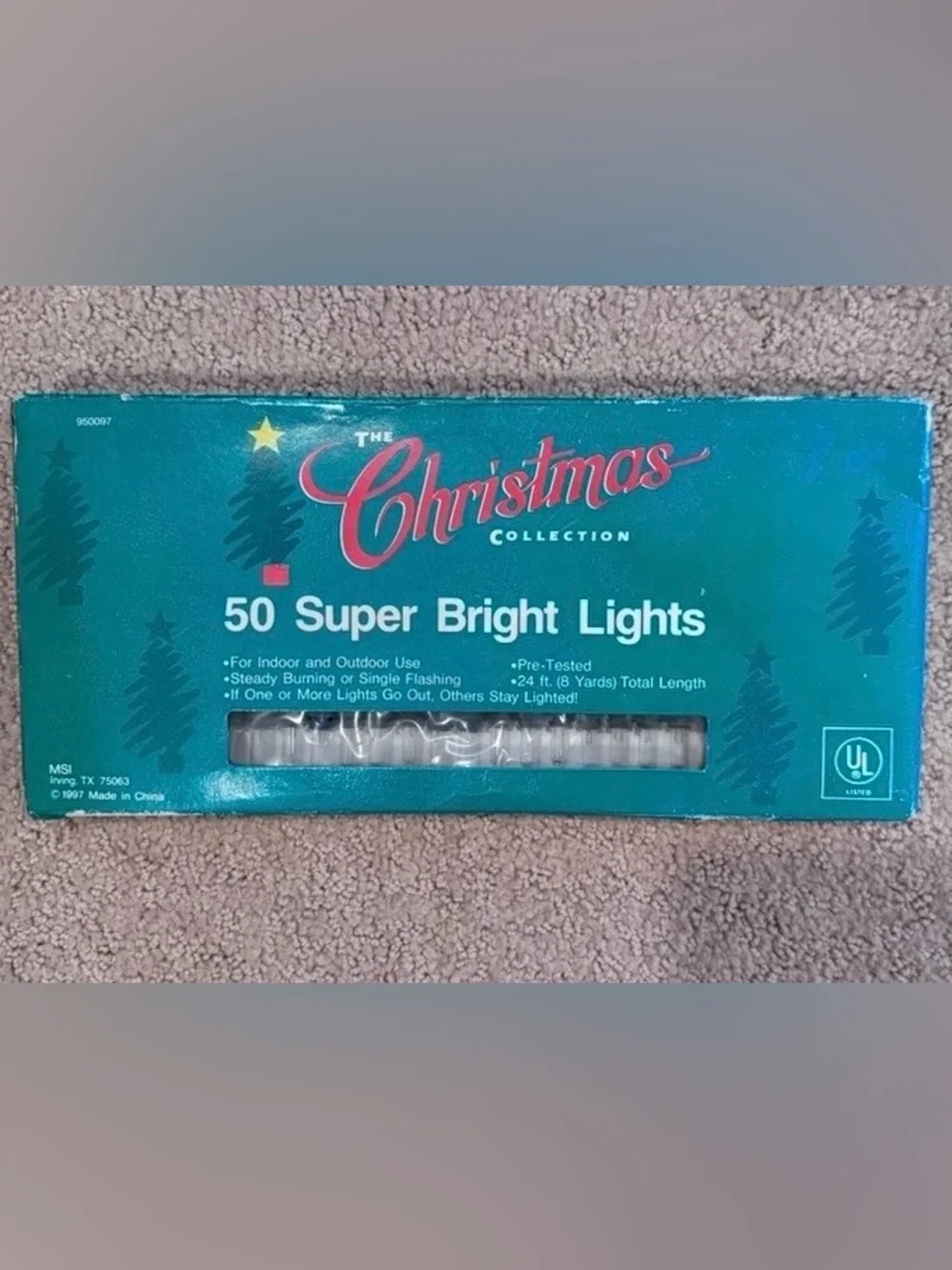 Vintage Clear Christmas Lights